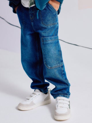 Pantalon en Jean Cargo en Coton
