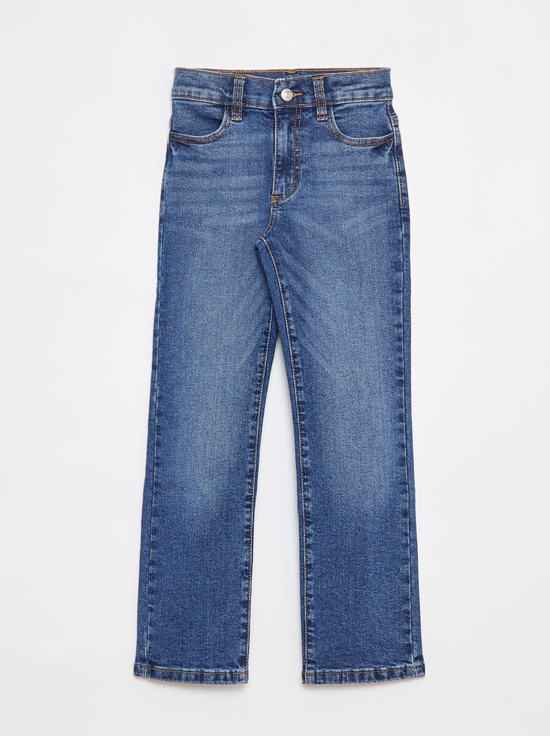 Pantalon en jean coupe droite - Coupe + ajustée Bleu - Kiabi