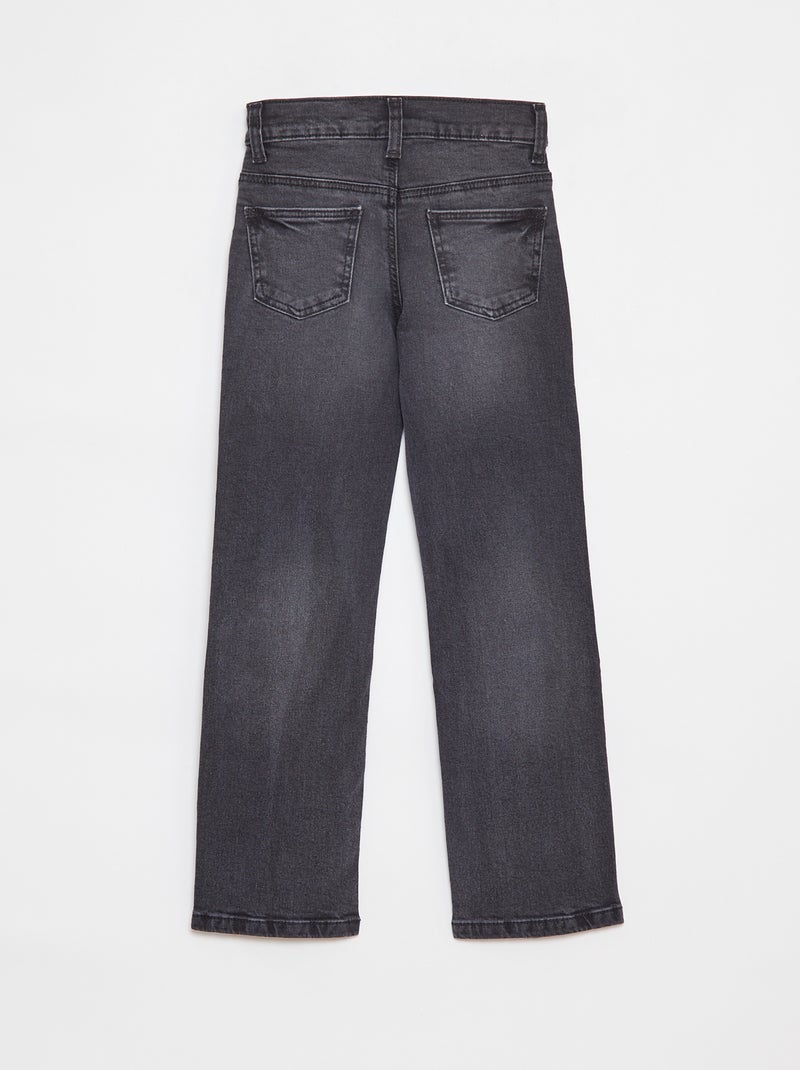 Pantalon en jean coupe droite - Coupe + ajustée Gris - Kiabi