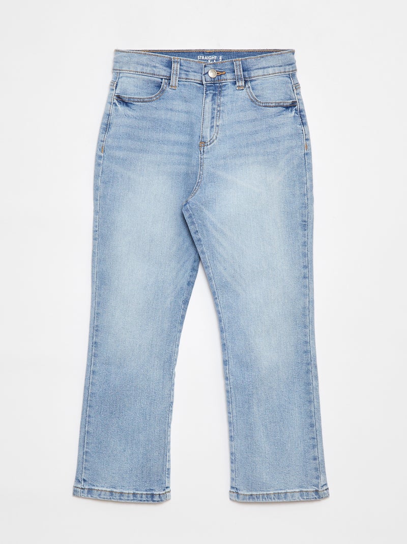 Pantalon en jean coupe droite - Coupe + confortable Bleu - Kiabi