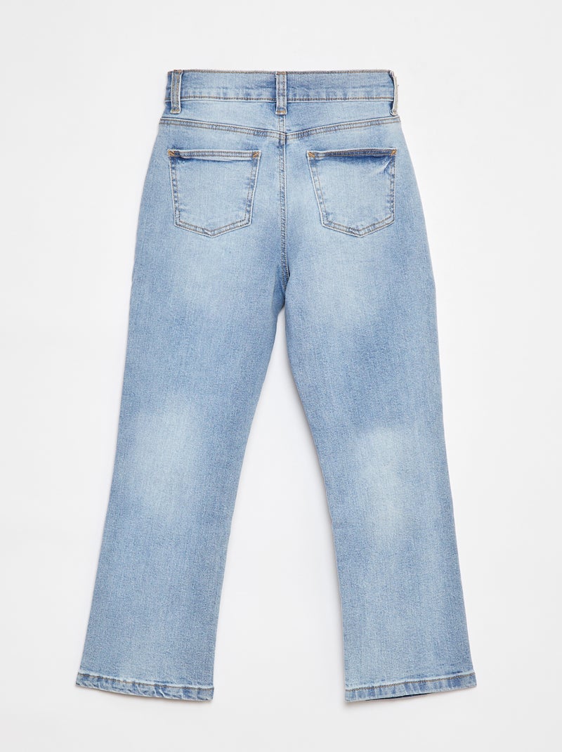 Pantalon en jean coupe droite - Coupe + confortable Bleu - Kiabi