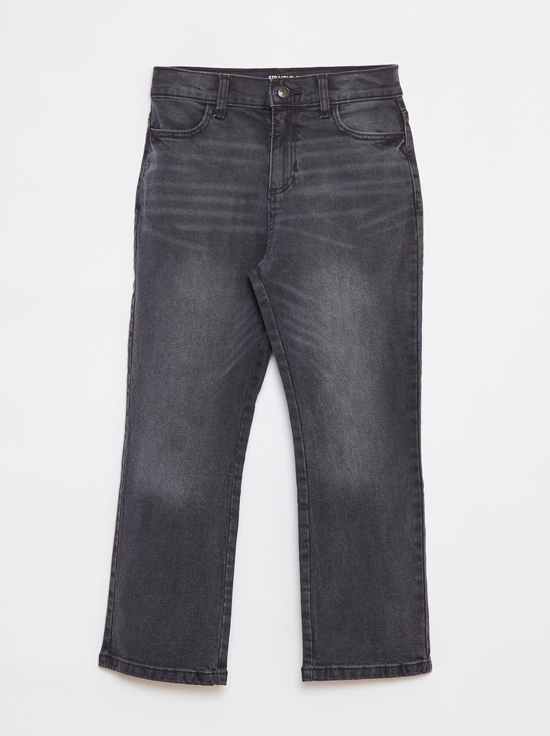 Pantalon en jean coupe droite - Coupe + confortable Gris - Kiabi