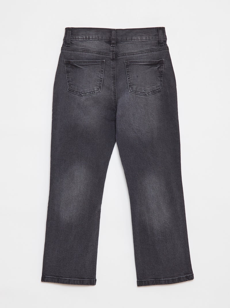 Pantalon en jean coupe droite - Coupe + confortable Gris - Kiabi
