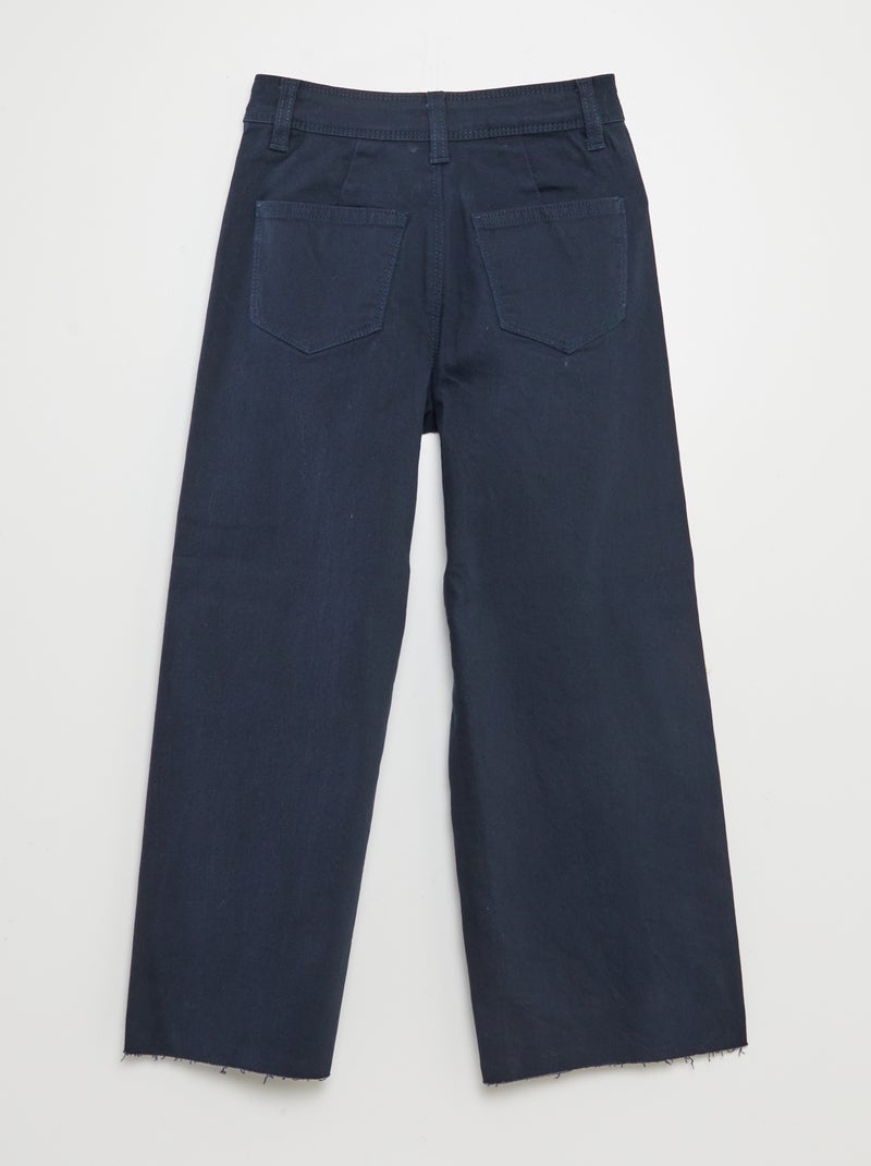Pantalon en jean coupe large / wide leg Bleu - Kiabi