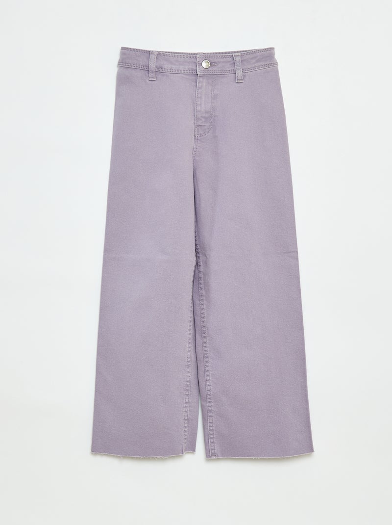 Pantalon en jean coupe large / wide leg Violet - Kiabi