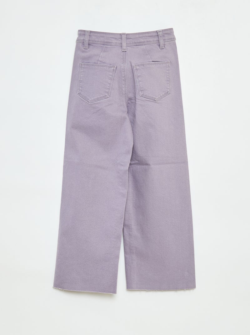 Pantalon en jean coupe large / wide leg Violet - Kiabi