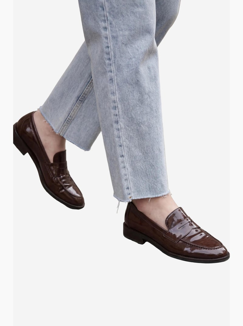 Pantalon en jean droit taille haute longueur cheville avec poches my fashion Bleu clair - Kiabi