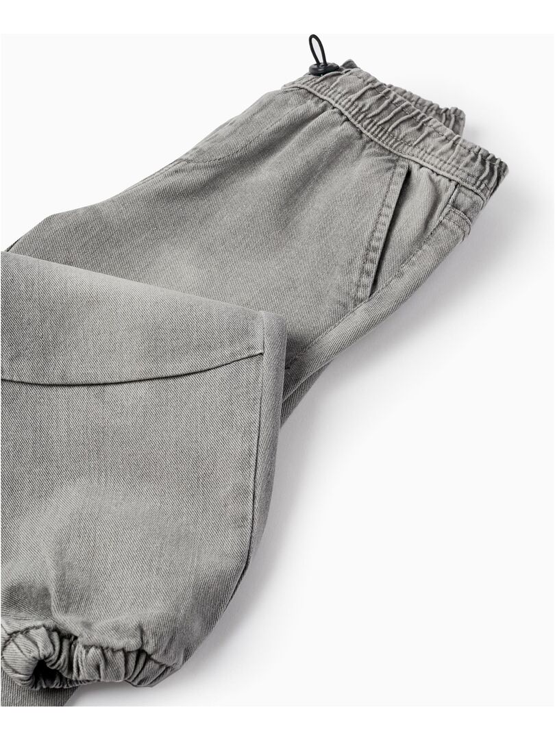 Jeans Baggy Garçon - Coupe Droite élastique - Style Y2K Streetwear - Pour école, Sport, Casual - Taille élastique Confort