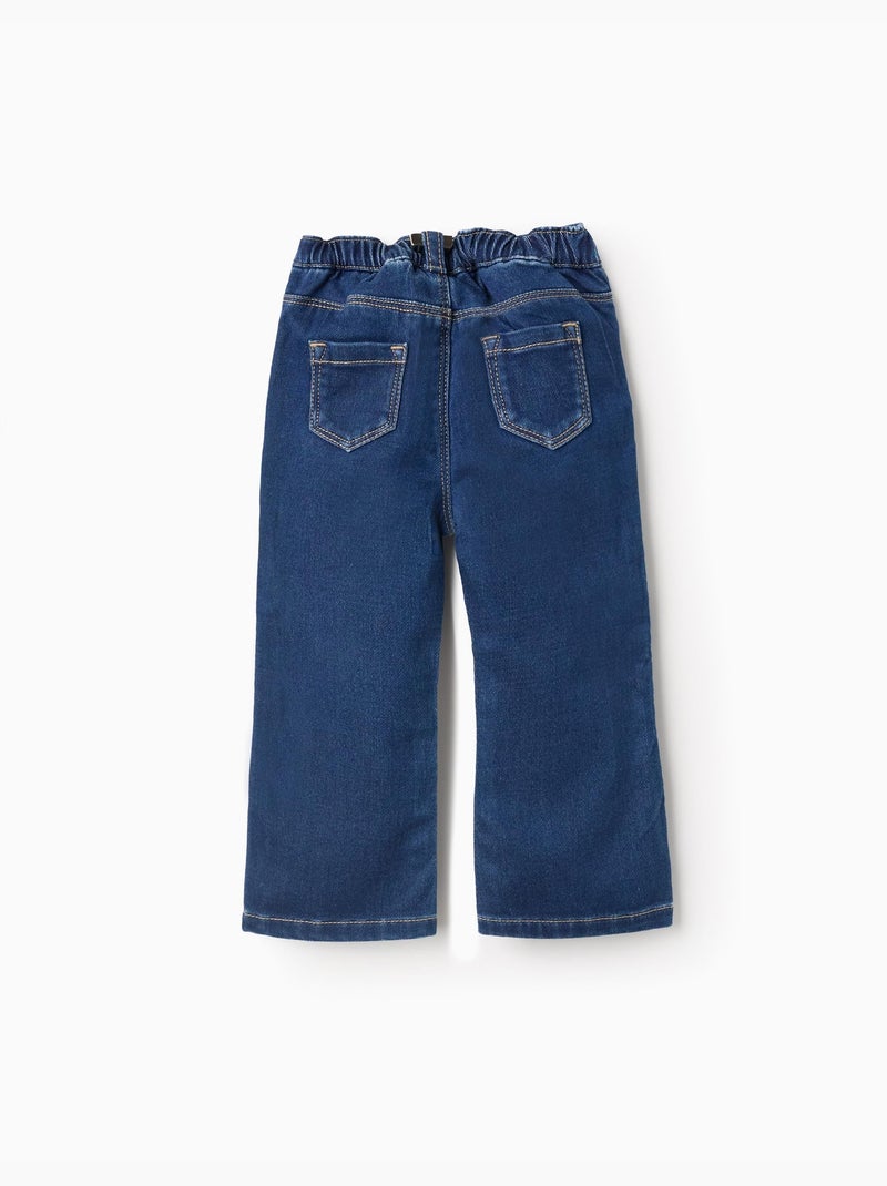 Pantalon en Jean Flare en Comfort Denim Bleu Bleu - Kiabi