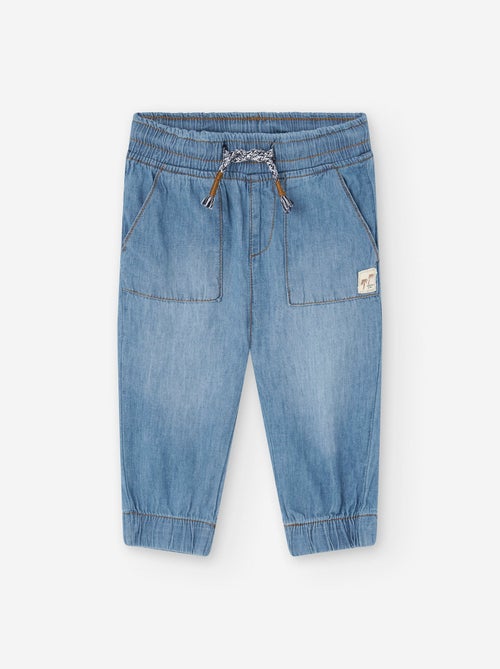 Pantalon en Jean Léger avec Coutures Contrastées - Kiabi