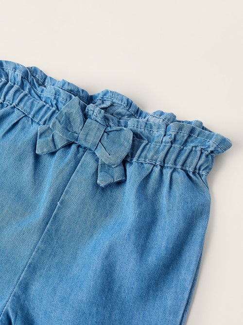 Pantalon en Jean Léger en Coton avec Nœud - Kiabi