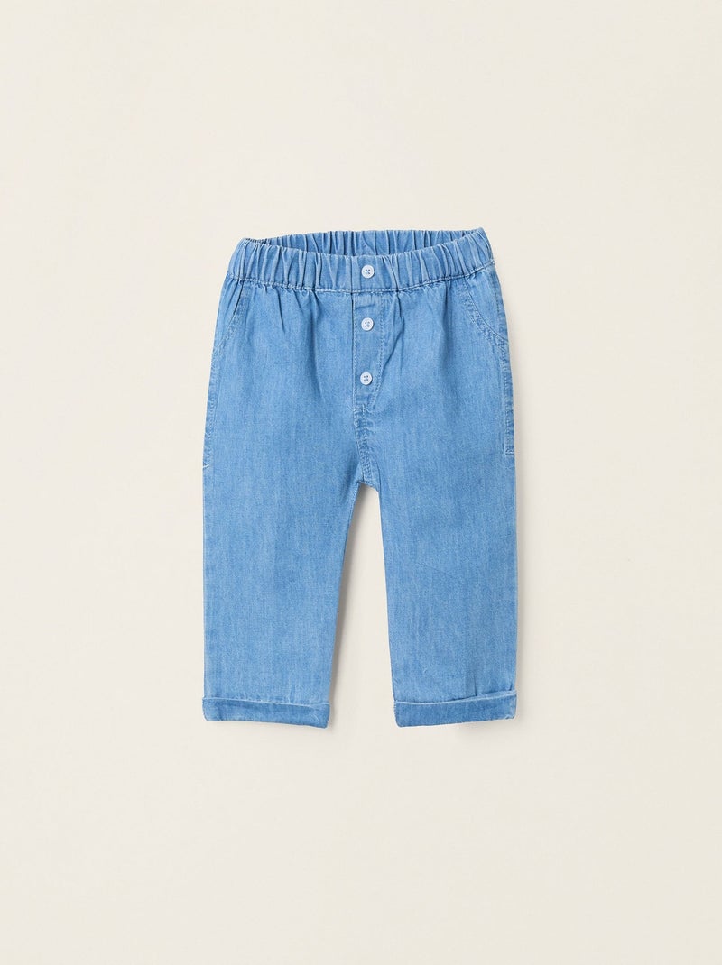 Pantalon en Jean Léger en Coton Bleu clair - Kiabi