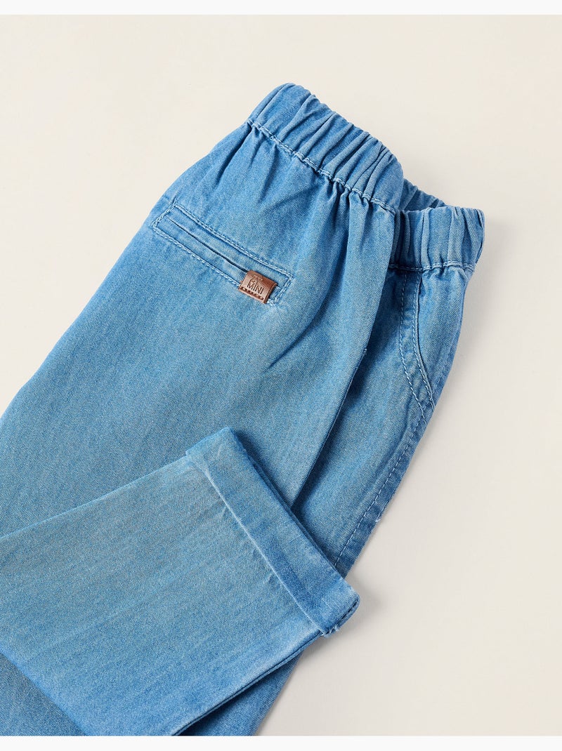 Pantalon en Jean Léger en Coton Bleu clair - Kiabi