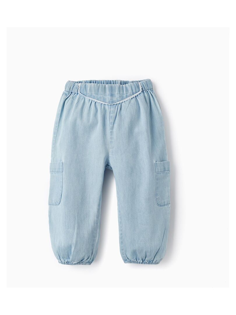 Pantalon en Jean Léger en Coton pour Bébé Fille  SICILIAN DAYS Bleu - Kiabi
