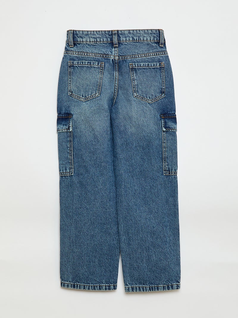 Pantalon en jean multipoches Bleu - Kiabi