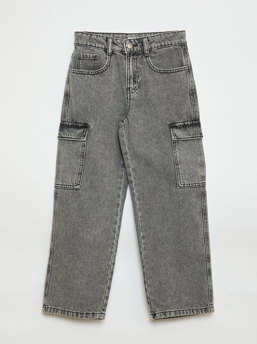 Pantalon en jean multipoches - Kiabi Pantalon en jean multipoches - Kiabi