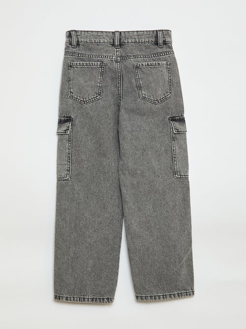 Pantalon en jean multipoches - Kiabi Pantalon en jean multipoches - Kiabi