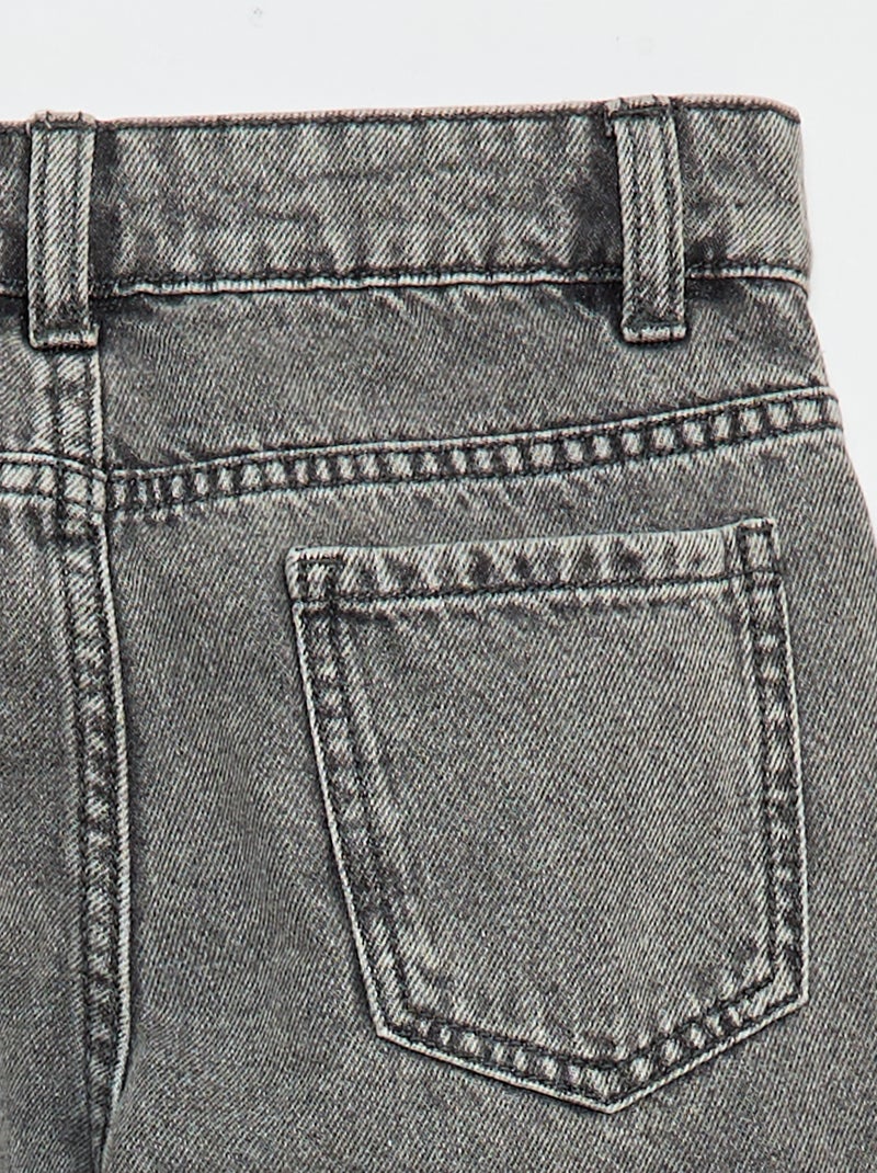 Pantalon en jean multipoches Gris - Kiabi