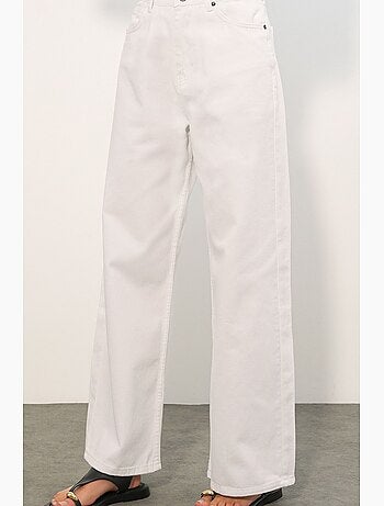 Pantalon en jean palazzo taille haute à jambe large bdart