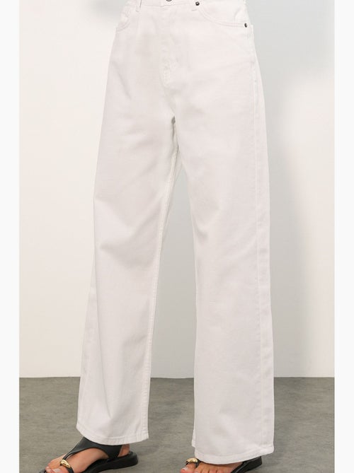Pantalon en jean palazzo taille haute à jambe large bdart - Kiabi