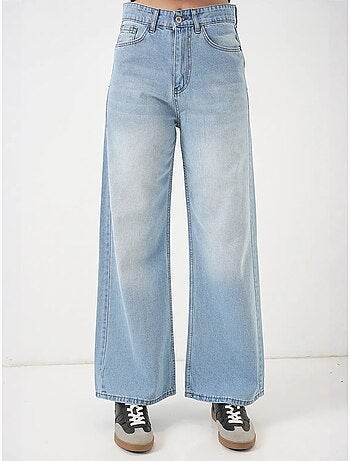 Pantalon en jean palazzo taille haute à jambe large bdart