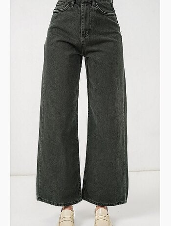 Pantalon en jean palazzo taille haute à jambe large bdart