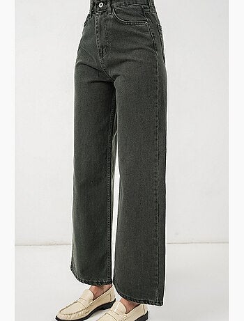 Pantalon en jean palazzo taille haute à jambe large bdart