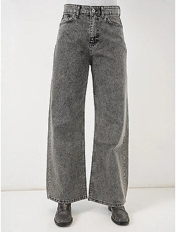 Pantalon en jean palazzo taille haute à jambe large bdart
