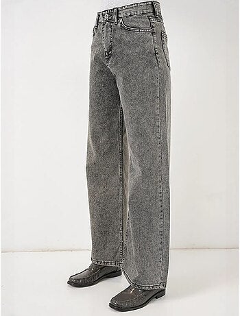 Pantalon en jean palazzo taille haute à jambe large bdart