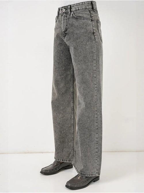 Pantalon en jean palazzo taille haute à jambe large bdart - Kiabi Pantalon en jean palazzo taille haute à jambe large bdart - Kiabi