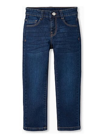 Jean denim brut doublé garçon pas cher