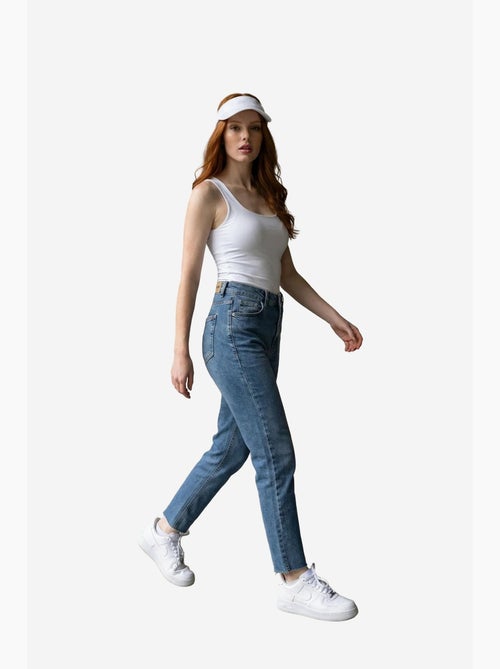 Pantalon en jean skinny taille haute avec fermeture éclair my fashion - Kiabi Pantalon en jean skinny taille haute avec fermeture éclair my fashion - Kiabi
