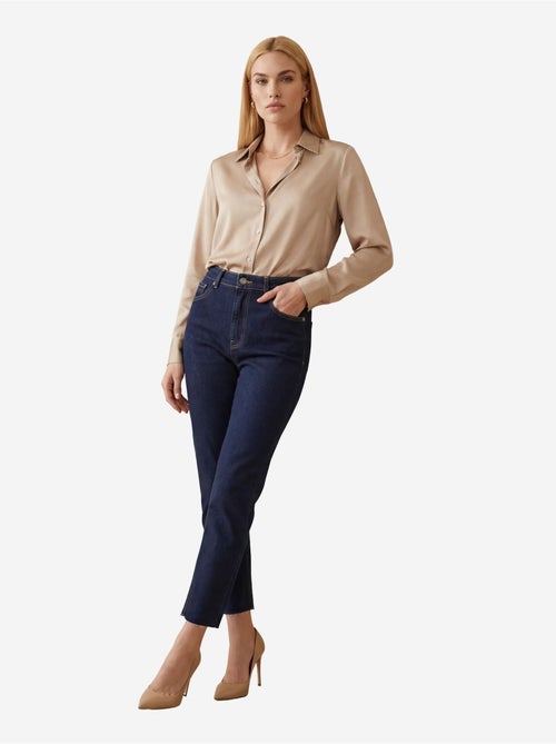 Pantalon en jean skinny taille haute avec fermeture éclair my fashion - Kiabi Pantalon en jean skinny taille haute avec fermeture éclair my fashion - Kiabi
