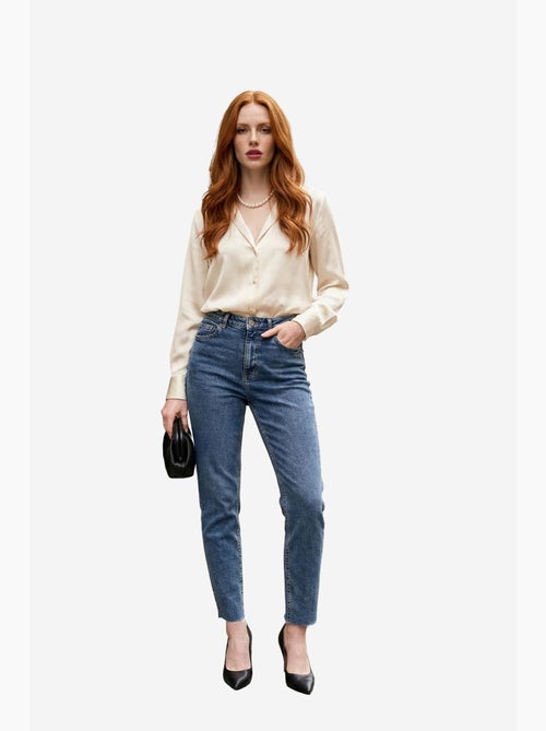 Pantalon en jean skinny taille haute avec fermeture éclair my fashion - Kiabi Pantalon en jean skinny taille haute avec fermeture éclair my fashion - Kiabi