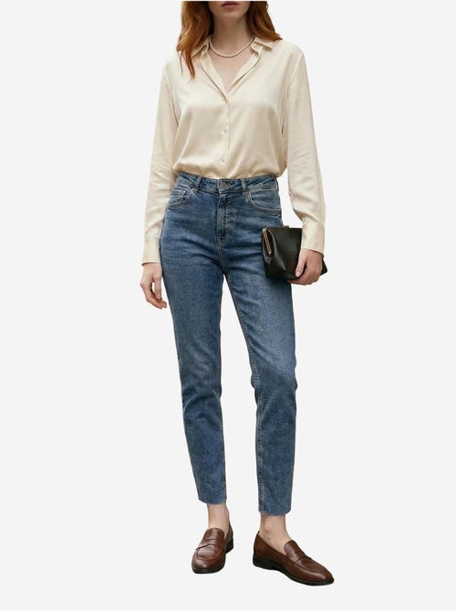 Pantalon en jean skinny taille haute avec fermeture éclair my fashion - Kiabi Pantalon en jean skinny taille haute avec fermeture éclair my fashion - Kiabi