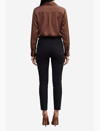 Pantalon en jean skinny taille haute avec fermeture éclair my fashion