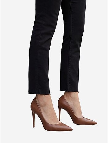 Pantalon en jean skinny taille haute avec fermeture éclair my fashion