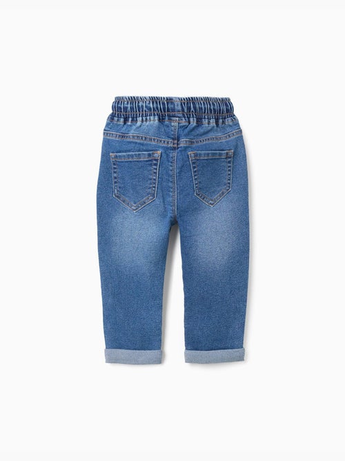 Pantalon en jean slim à cordon - Kiabi Pantalon en jean slim à cordon - Kiabi
