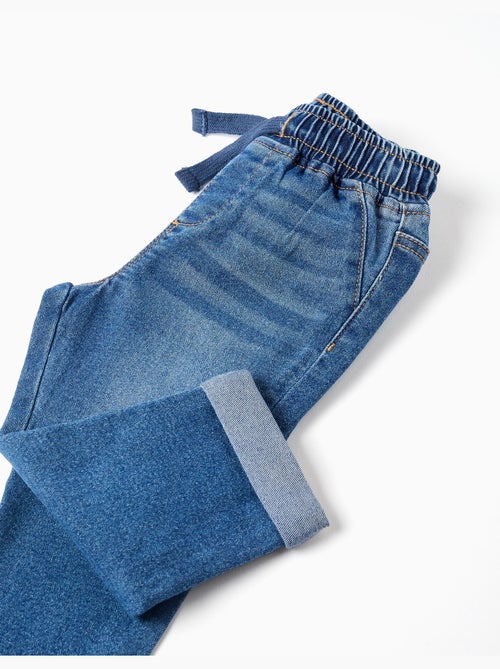 Pantalon en jean slim à cordon - Kiabi Pantalon en jean slim à cordon - Kiabi
