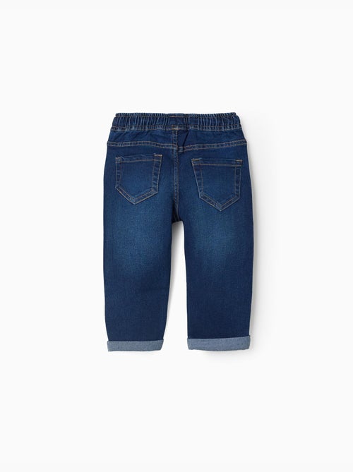 Pantalon en jean slim à cordon - Kiabi