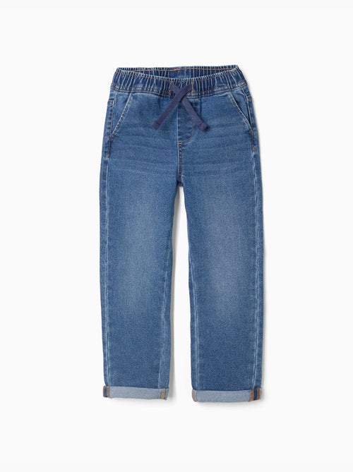 Pantalon en jean slim avec cordon de serrage - Kiabi