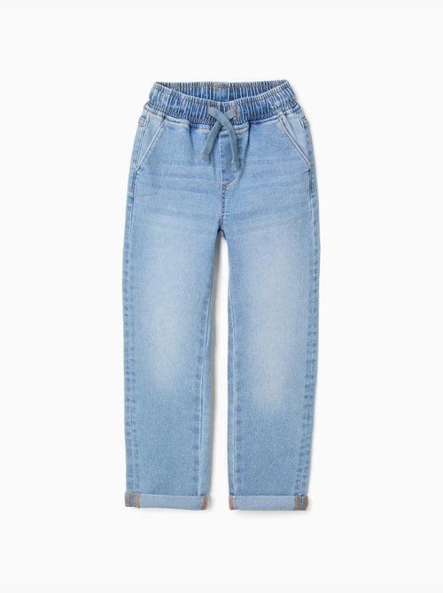 Pantalon en jean slim avec cordon de serrage - Kiabi