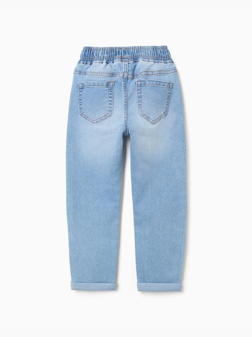 Pantalon en jean slim avec cordon de serrage - Kiabi