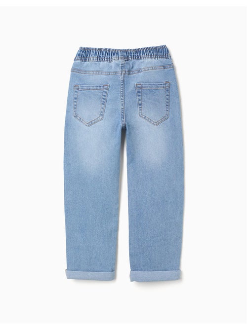 Pantalon en jean slim avec cordon de serrage - Kiabi
