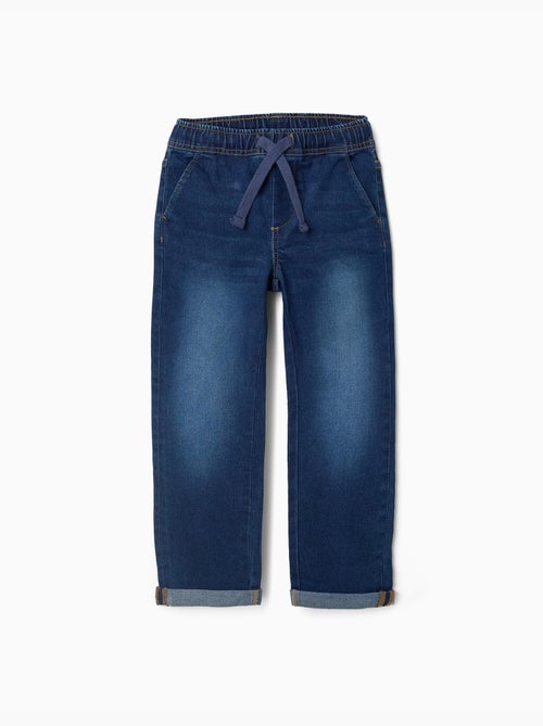 Pantalon en jean slim avec cordon de serrage - Kiabi Pantalon en jean slim avec cordon de serrage - Kiabi