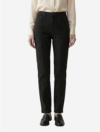 Pantalon en jean taille haute à jambes droites et poches my fashion