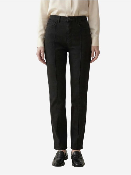 Pantalon en jean taille haute à jambes droites et poches my fashion - Kiabi