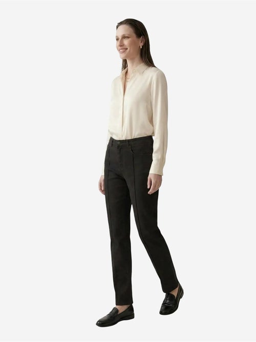Pantalon en jean taille haute à jambes droites et poches my fashion - Kiabi