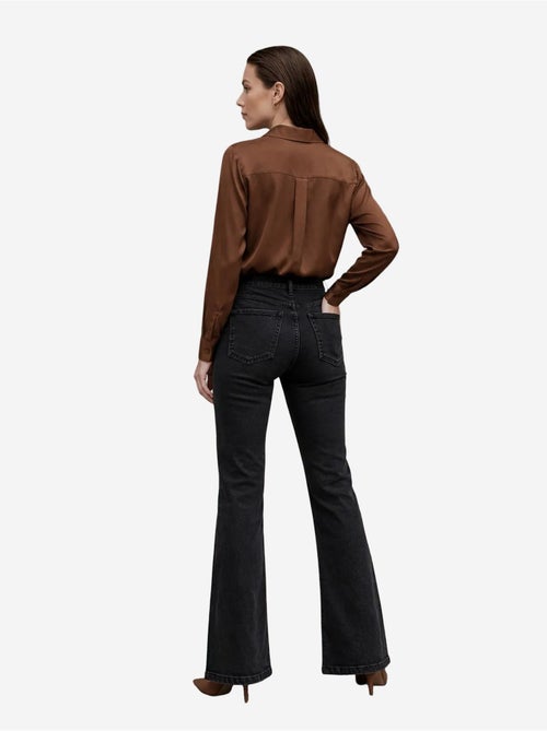 Pantalon en jean taille haute à jambes évasées avec poches my fashion - Kiabi