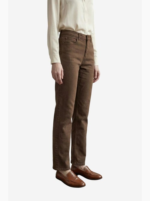 Pantalon en jean taille haute à jambes larges avec poches my fashion - Kiabi Pantalon en jean taille haute à jambes larges avec poches my fashion - Kiabi